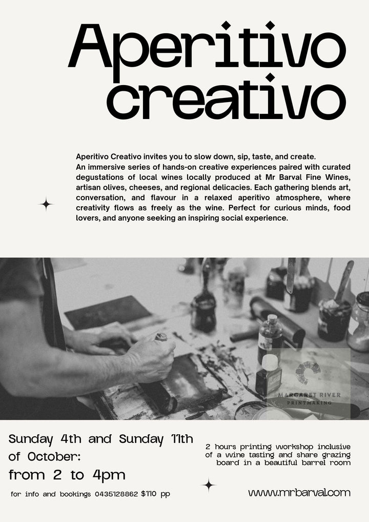 Aperitivo Creativo invites you to slow down, sip, taste, and create.